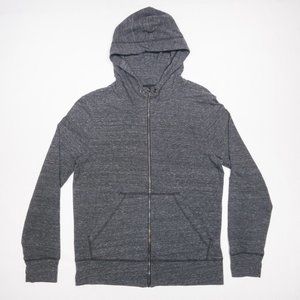 American Giant Heathered Dark Gray Lightweight Cotton Blend Zip Hoody - M Medium